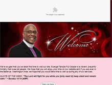Tablet Screenshot of evangeltemplefgc.org